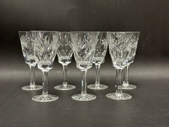 A Set Of 7 Vintage Waterford Crystal Sherry Glasses, Ashling Pattern