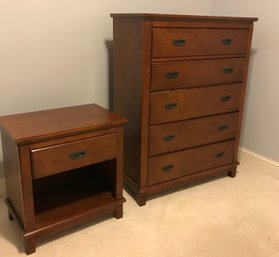 Hillsdale Rustic Tall Dresser And Nightstand Matching Set