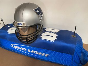 Patriots Budweiser Football 00 Helmet Bud Light 37x10x18in Hanging Pool Table Light