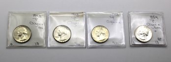 4 Each Silver Quarter Lot  1948 & 1954