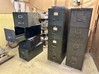 Vintage Metal Filing Cabinet Lot