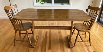 Trestle Table With Four Chairs