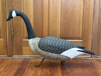 A Magnificent Large Canada Goose Decoy By Claude Woodington, Signed & Dated, #1