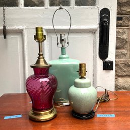 A Trio Of Assorted Table Lamps