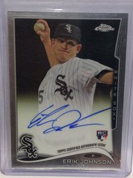 2014 Topps Chrome Erik Johnson Autographed Rookie Card - M