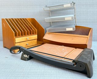 A Paper Cutter And More Office Organizers