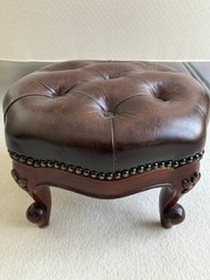 Sweet & Petite Keatger Tufted Leather Footstool