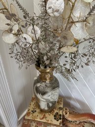 Elephant Vase With Mother Of Pearl Arrangement