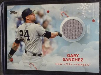 2020 Topps Walmart Holiday Mega Gary Sanchez Jersey Relic Card - M