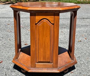 A Vinage Paneled Mahogany Octagonal Side Table, Possibly Baker