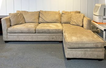 A Modern Microfiber Sectional - AS IS