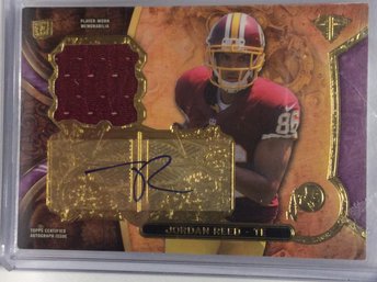 2013 Topps Triple Threads Jordan Reed Rookie Jersey Relic / Autograph Card - M