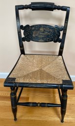 Single Hitchcock Pillow Back Chair