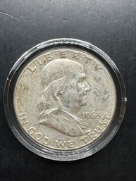 1963 Silver Benjamin Franklin Half Dollar