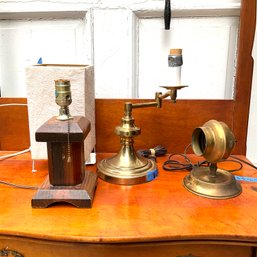 An Eclectic Mix Of 4 Table Lamps