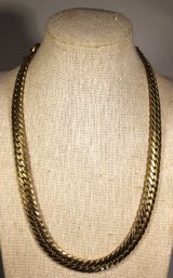 Gold Tone Designer Signed Givenchy Curb Link Chain Necklace