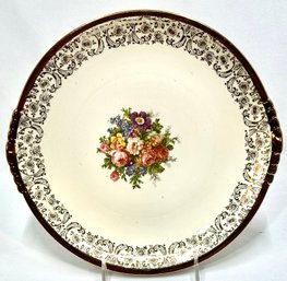 Vintage Floral Handled Cake Plate By The Madden City Pottery Co.