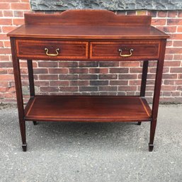 Wonderful 1920s Mahogany Server With Lovely Inlays - Made By PAINE FURNITURE - Looks Like Original Finish