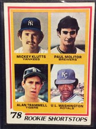 1978 Topps Paul Molitor / Alan Trammell Rookie Card - M