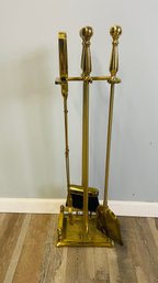 Brass Fireplace Tool Set