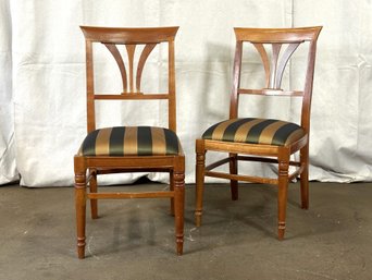 A Pair Of Vintage Biedermeier-Style Side Chairs