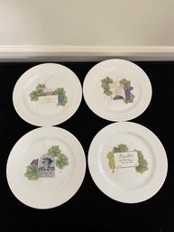 Set Of 4 Wedgwood Grand Gourmet 10  Accent Bone China Made England Plates