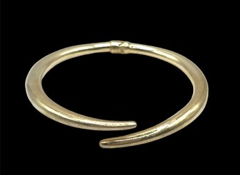 Vintage Sterling Silver Vermeil Hinged Cuff Bracelet