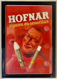 Vintage Framed Hofnar Cigar Print