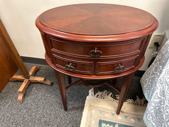 Bombay Co. 3 Drawer Oval End Table - 2004