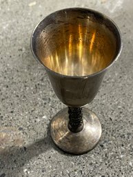 Pair Of Antique Silver Plated Chalices