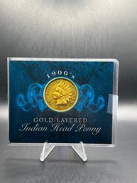 1907 Gold Layered Indian Head Penny