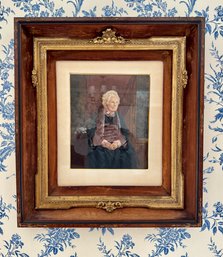 Vintage Woman Painting In Frame