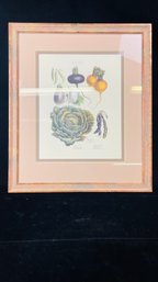 Vintage Botanical Art Print In Frame