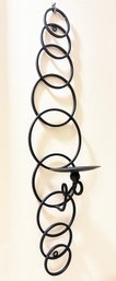 A Large Wrought Iron Candle Sconce