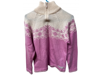 Dale Of Norway - Pink / White Women's Knit Ski Sweater Size M