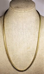Fine Gold Over Sterling Silver 'slinky' Style Chain Necklace 925, 16' Long