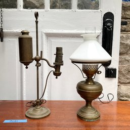 2 Antique Brass Lamps