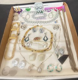 Pretty Jewelry Collection - Pairs Of Ear Rings, Long & Short Necklaces, Pin, Bracelet, Sea Jewels. JJ/A4