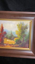 Original Landscape Oil Painting Of A Lovely Colorful Landscape