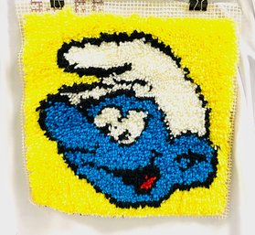 Vintage Smurfs Hook & Latch Tapestry/rug