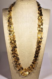Super Fine Quality 44' Long Gold Over 925 Sterling Silver Italian Necklace Chain