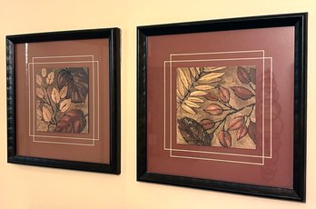 A Pair Leaf Themed Prints