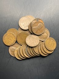 25 1940's, 1950's S-Mint Wheat Pennies