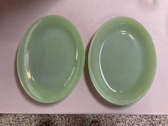 2 Jadeite Platters