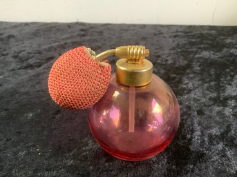 Vintage Pink Glass Perfume Bottle