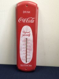 Vintage Drink Coca Cola Wall Thermometer