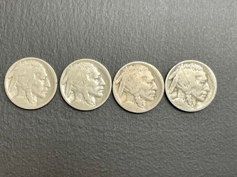 Four Buffalo / Indian Head Nickels