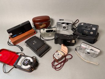 Old School Vintage Cameras & Two Light Meters