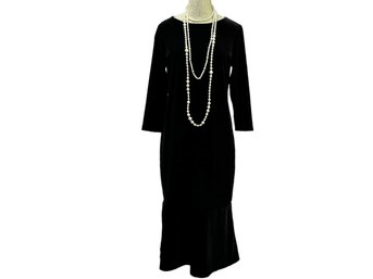 Chico's Black Velvet Long Sleeve Dress - Size 00