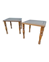 Two Wooden Side Tables -